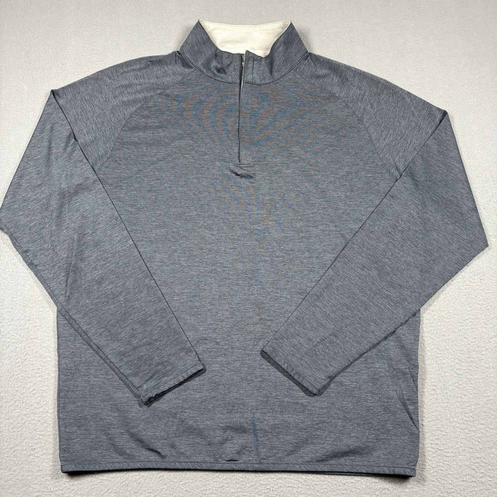Peter Millar Crown Crafted Men’s L Stealth Quarter-Zip Pullover Steel MA22EK560